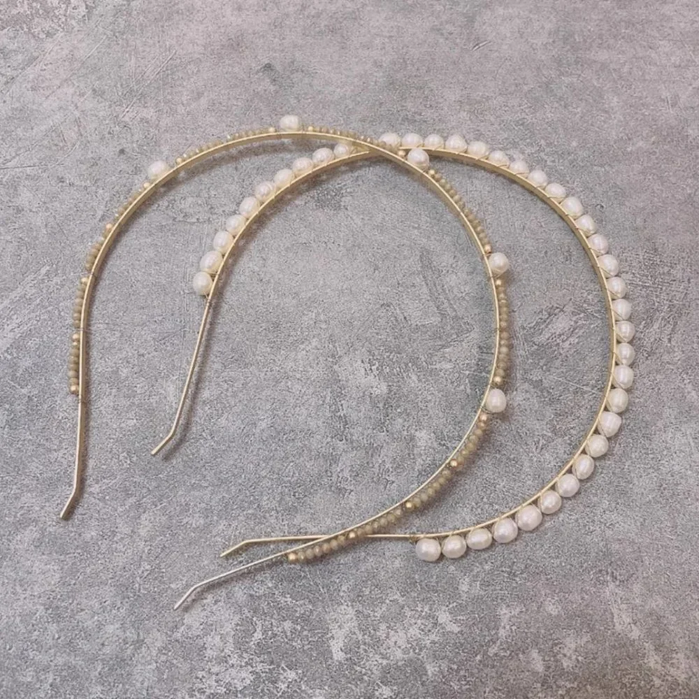 Anthropologie Pearl-Embellished Headband Set_3